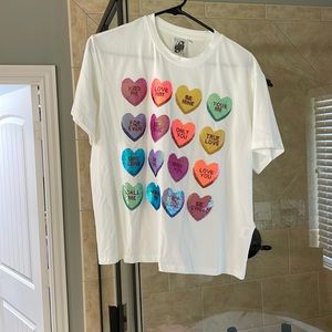 Queen of sparkles heart top size Med